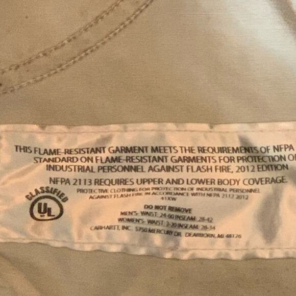 CARHARTT Mens Jeans Size 46 X 30 Work Flame-Resistant Utility Workwear Rugged - Picture 7 of 12